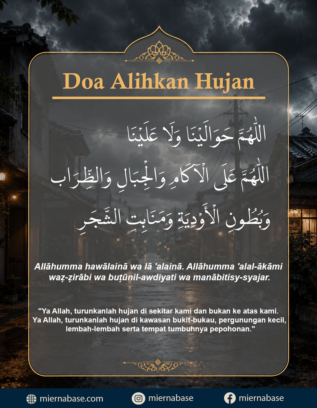 doa alihkan hujan